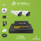  Комплект IP видеонаблюдения U-VID на 2 уличные камеры 5 Мп HI-88CIP5A, NVR N9916A-AI 16CH, POE SWITCH 4CH, витая пара 30 метров и 2 монтажных коробки